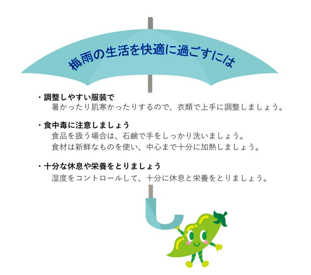 からだに負担のかかる梅雨時期を乗り切ろう!!