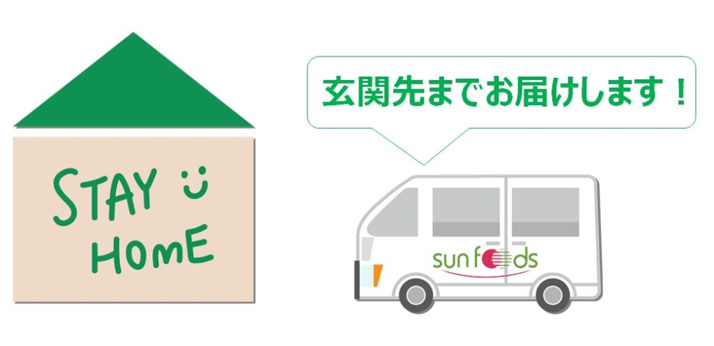 ☆サンフーズが玄関先までお届けします☆