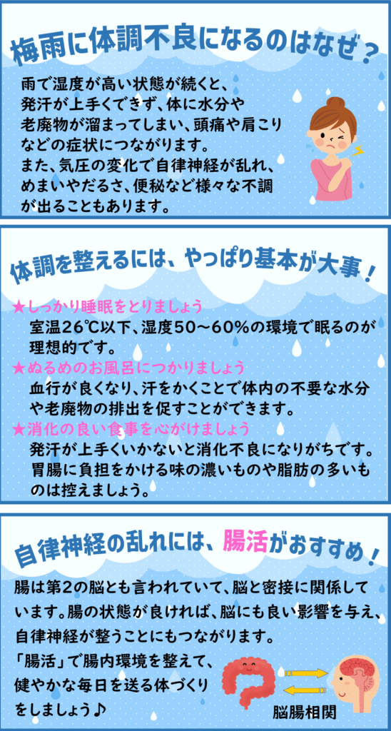 梅雨に入る前の今から！快適に過ごすための準備をしましょう